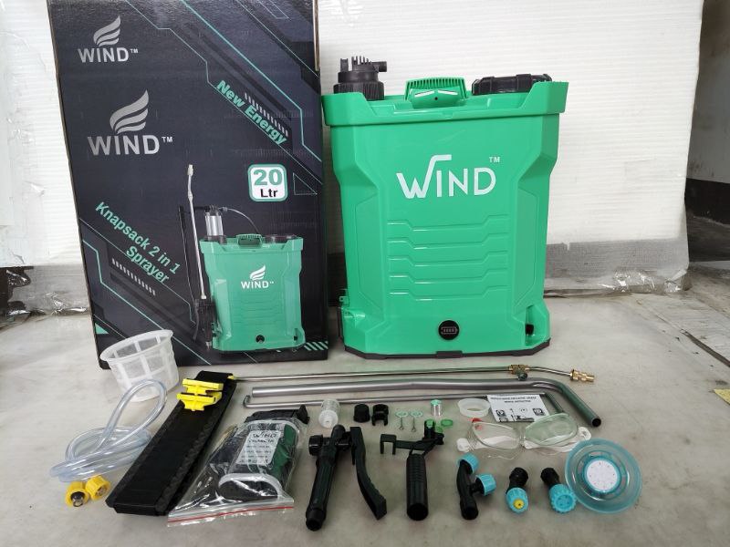 سمپاش شارژی دوکاره 20 لیتری فست شارژ برند ویند